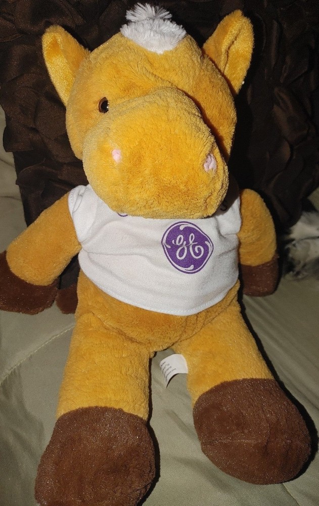 BDAY BEARS Brown Horse 16” Soft Plush velcro  Pouch
